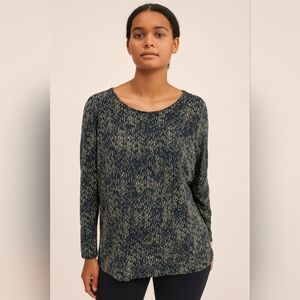 Clara Sun Woo Snake Skin Pattern Print Top Size‎ XS Oversized